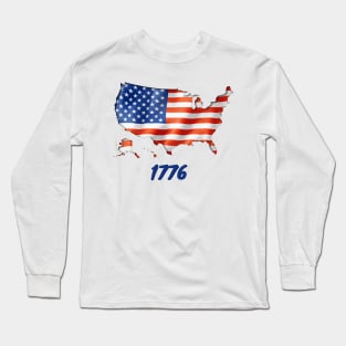 1776 United States of America Flag Long Sleeve T-Shirt